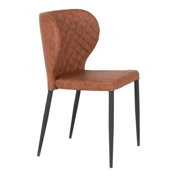 Scaun dining din piele ecologica maro Pisa - imagine 4