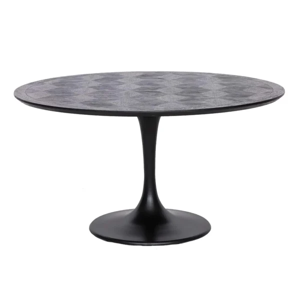 Masa dining neagra Ø140cm Blax