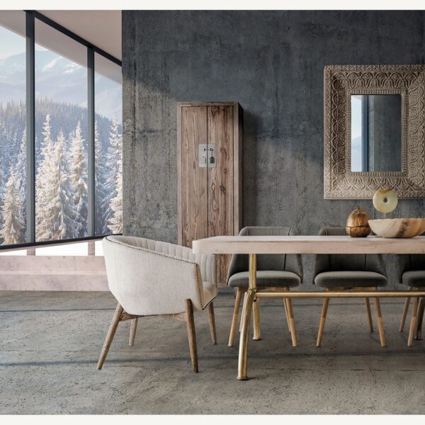 Fotoliu gri din lemn si textil Neive - imagine 7