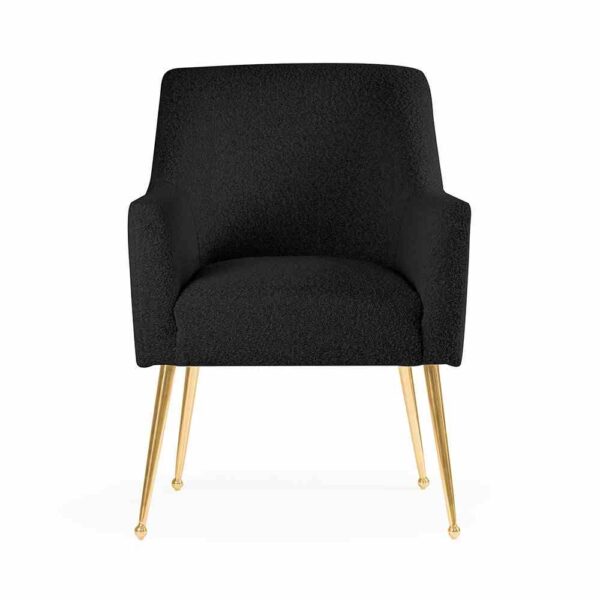 Scaun dining negru/auriu din boucle Amadeus - imagine 3