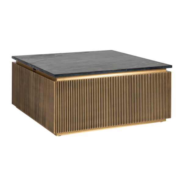 Masa de cafea neagra aurie 90x41cm Ironville