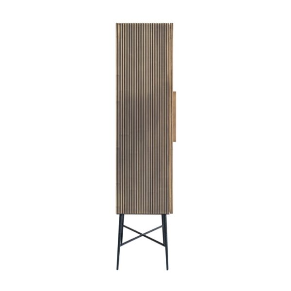 Dulap maro auriu/negru din MDF si metal 182cm Ironville - imagine 4