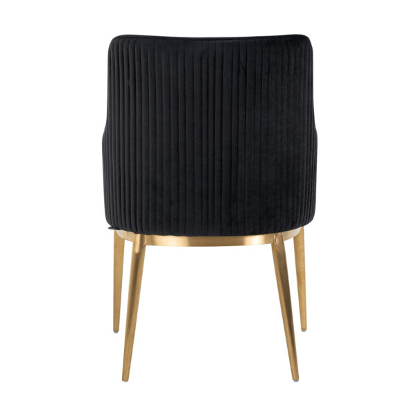 Scaun dining negru din catifea Breeze - imagine 2