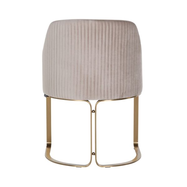 Scaun dining bej/auriu din catifea Hadley - imagine 4