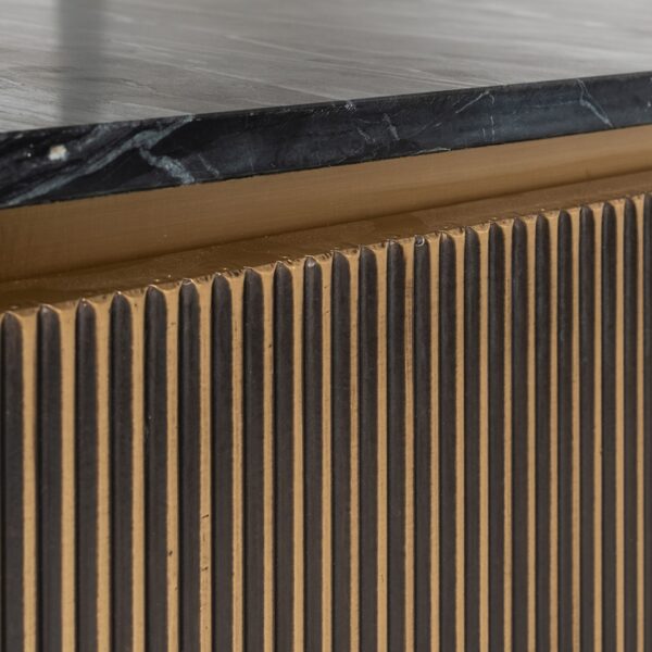 Comoda Tv aurie din MDF si marmura Ironville - imagine 5
