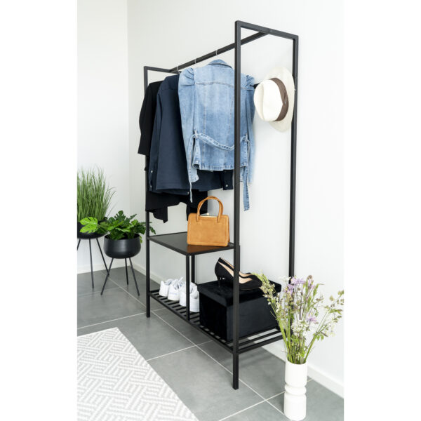 Cuier negru din fier 170 cm Vita - imagine 4