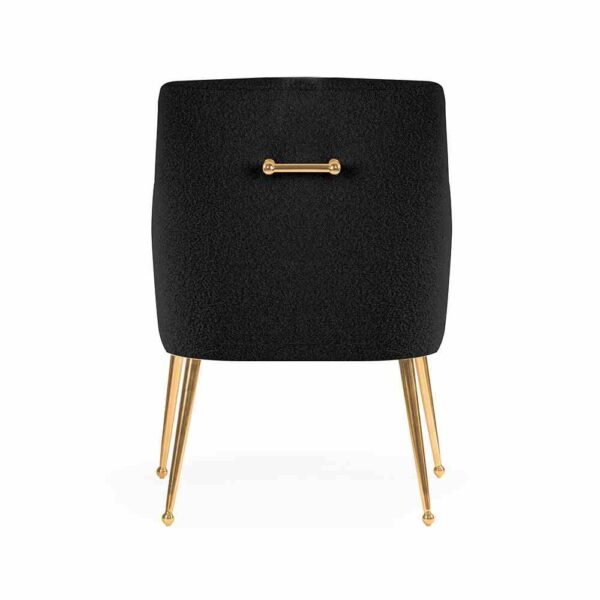 Scaun dining negru/auriu din boucle Amadeus - imagine 5