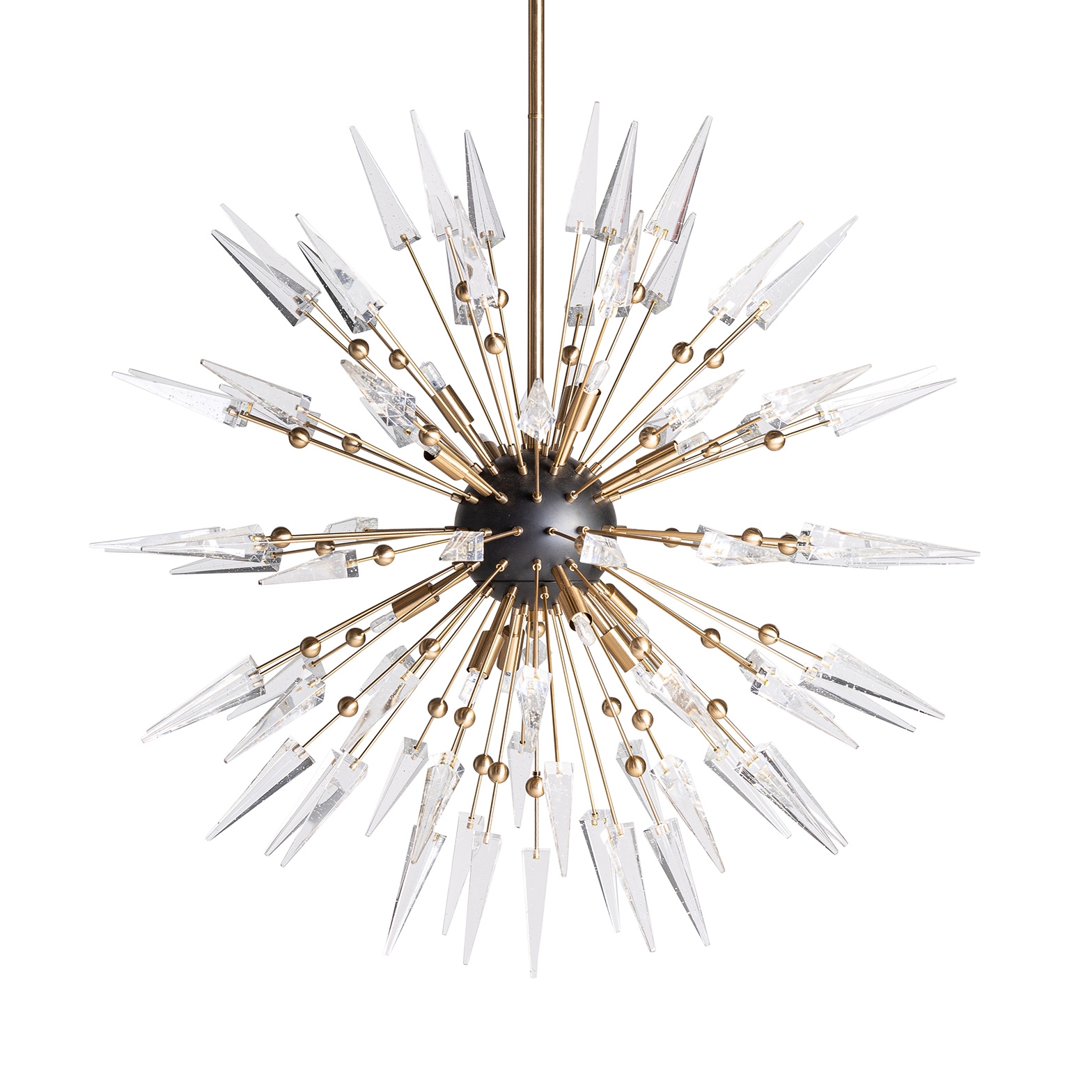 Lustră aurie cu alb din cristal Glace - imagine 2