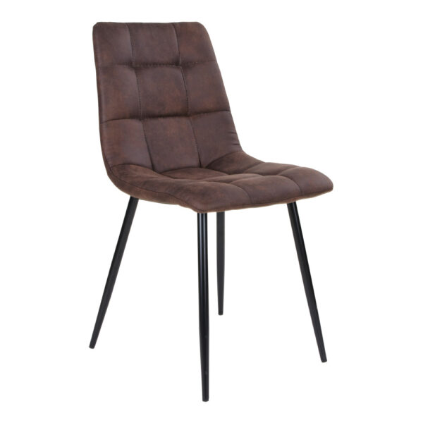 Set 2 scaune dining maro din catifea Middlefart