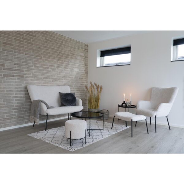 Masa de cafea Venetia neagra diametru 70 cm - imagine 2