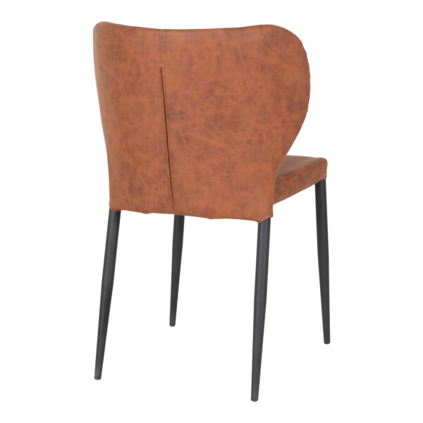 Scaun dining din piele ecologica maro Pisa - imagine 5