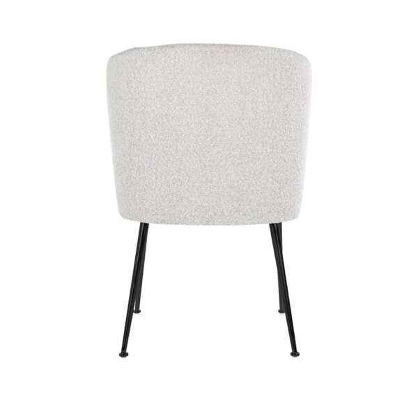 Scaun dining boucle alb negru Fallon - imagine 4