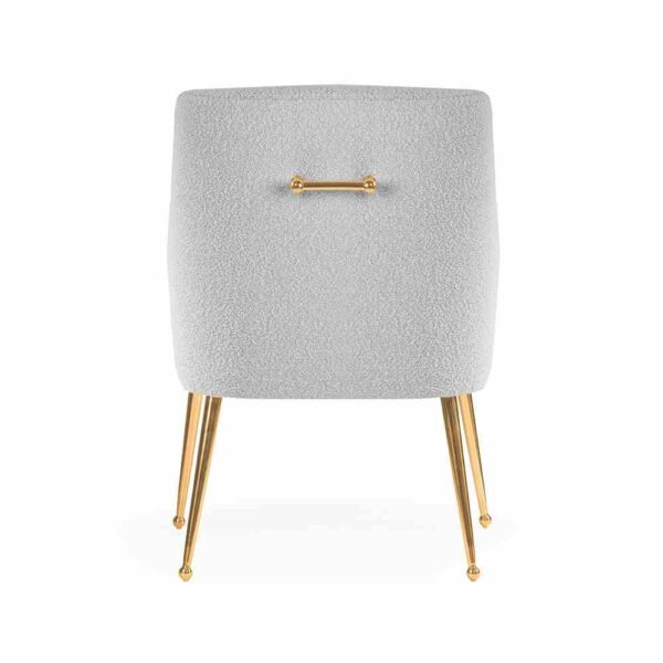 Scaun dining alb/auriu din boucle Amadeus - imagine 5