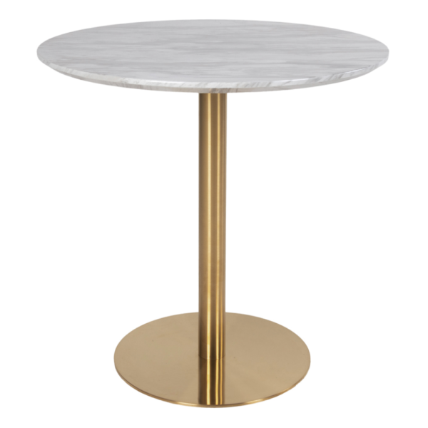 Masa dining rotundă cu baza aurie Ø90 Bolzano