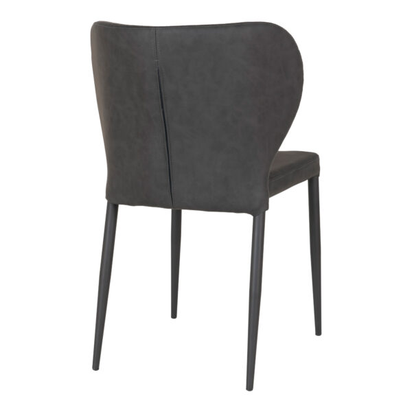 Scaun dining din piele ecologica gri inchis Pisa - imagine 5