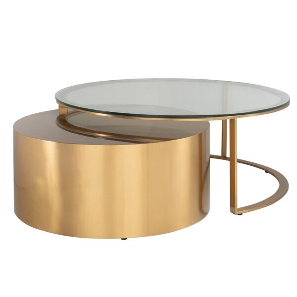 Set 2 mese de cafea aurii Orlan