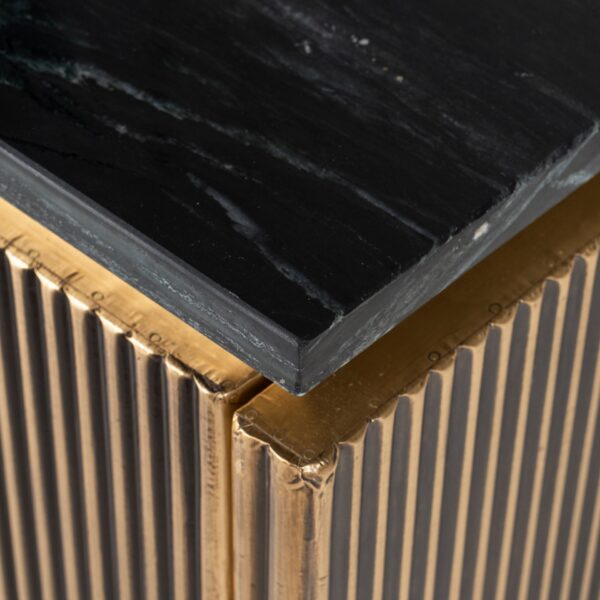 Comoda Tv aurie din MDF si marmura Ironville - imagine 6