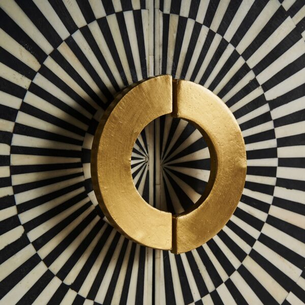 Bufet inferior cu model geometric din MDF și fier Gatsby - imagine 5