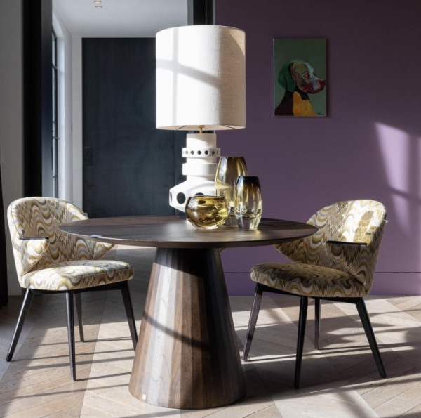 Masa dining rotunda din lemn Ø120 cm Congo - imagine 2