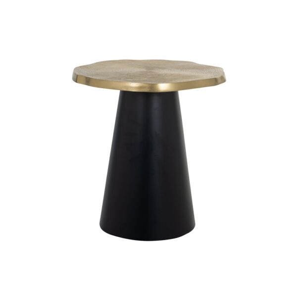 Masa de cafea aurie/neagra din fier si aluminiu 55cm Sassy