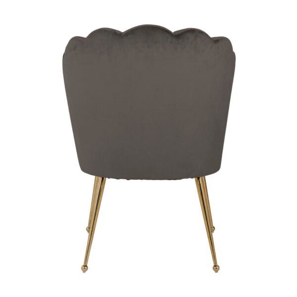 Scaun dining gri/auriu din catifea Pippa - imagine 5