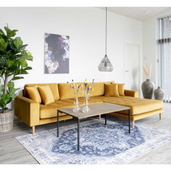 Coltar din catifea galben mustar dreapta Lido - imagine 6