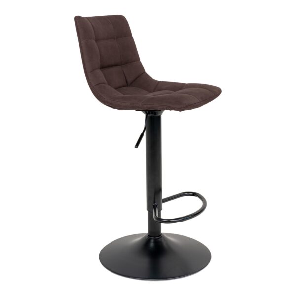 Scaun bar ajustabil maro închis din microfibre și oțel Middelfart - imagine 3
