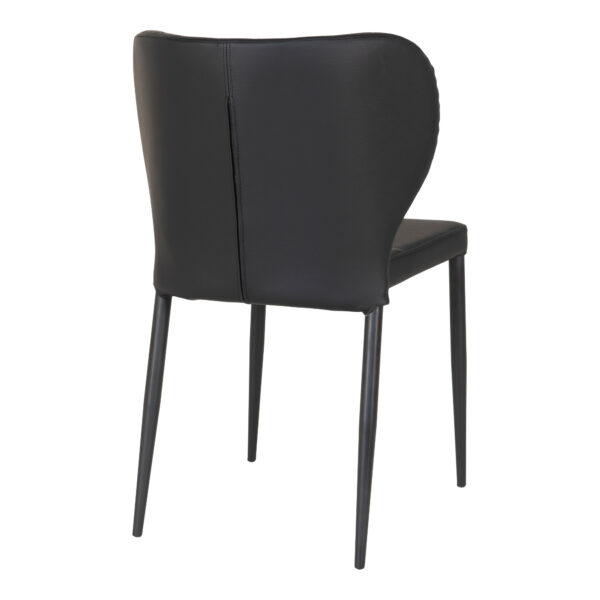 Scaun dining din piele ecologica negru Pisa - imagine 6