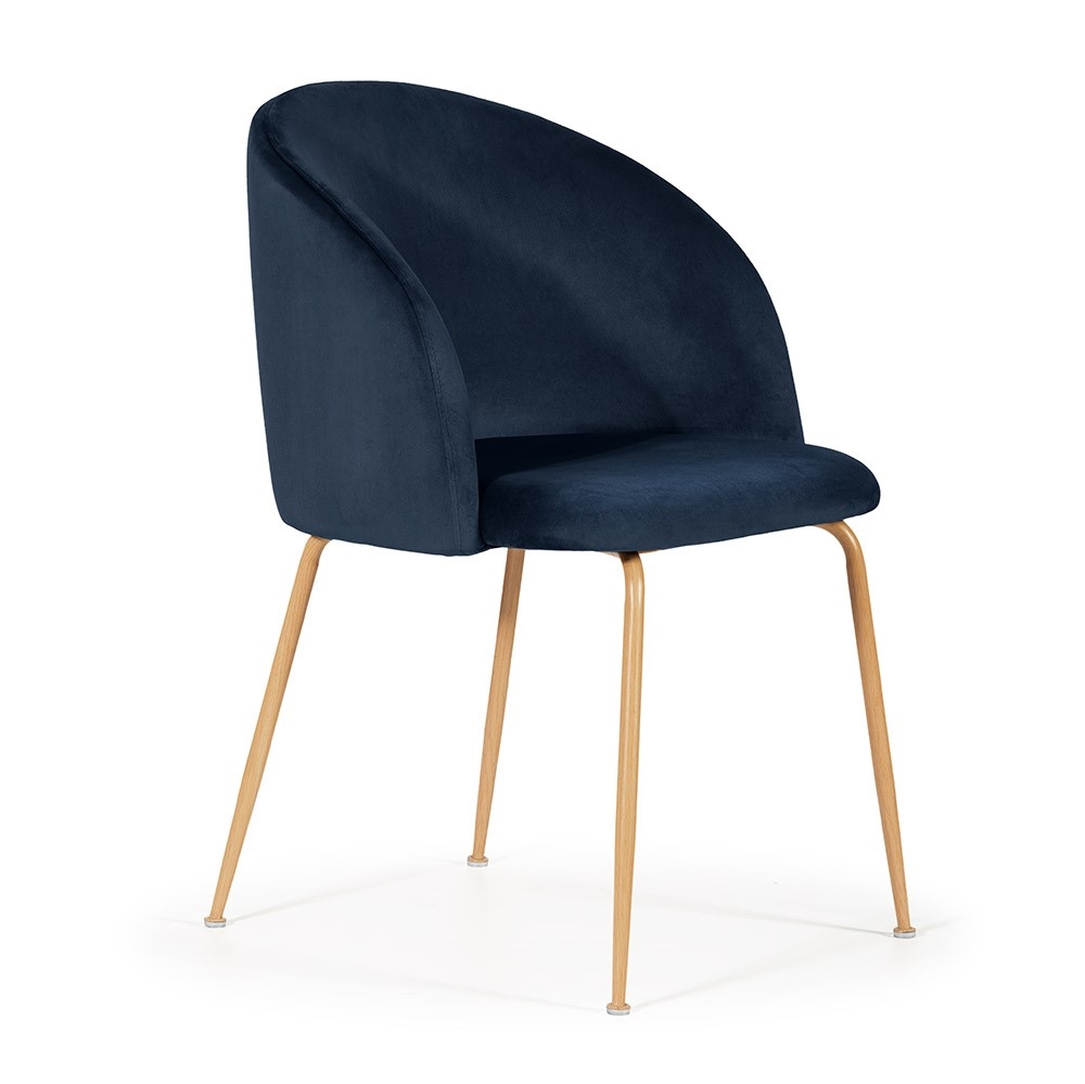 Scaun dining din catifea negru Susan - imagine 6