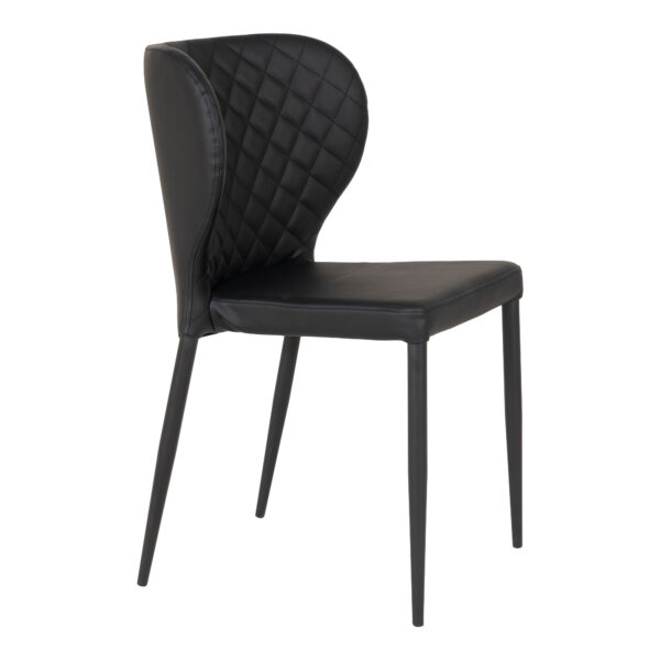 Scaun dining din piele ecologica negru Pisa - imagine 5