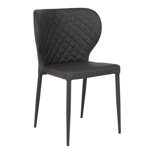 Scaun dining din piele ecologica gri inchis Pisa