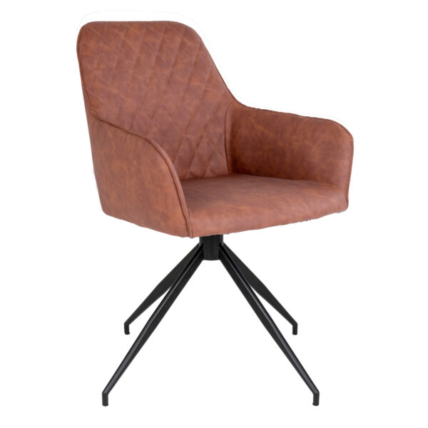 Scaun dining rotativ maro din piele ecologica Harbo