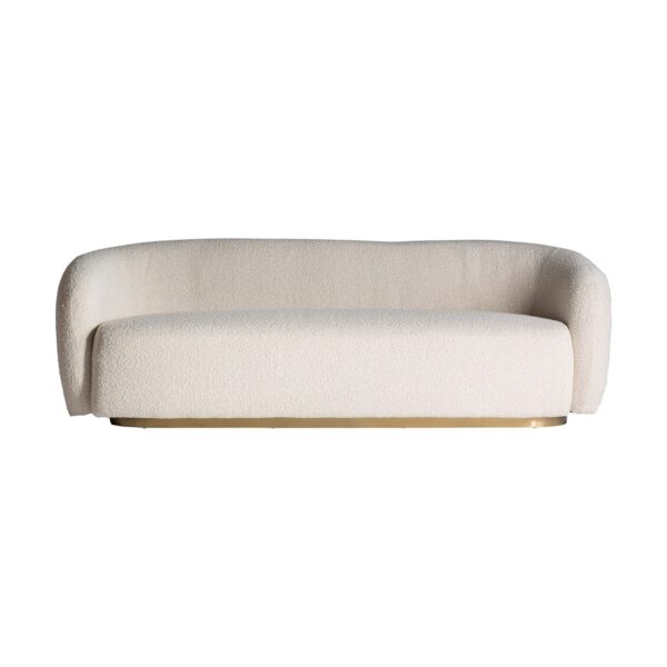 Canapea crem din boucle Scorze - imagine 2