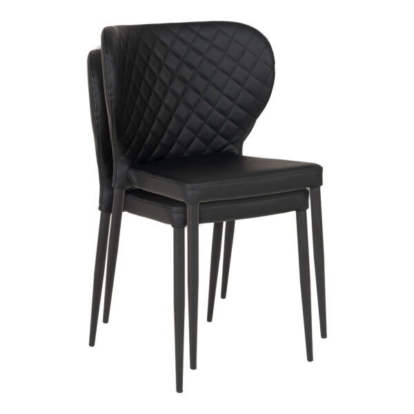 Scaun dining din piele ecologica negru Pisa - imagine 7