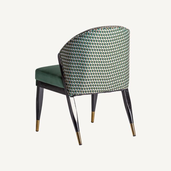 Scaun dining verde din catifea si lemn Kelheim - imagine 4