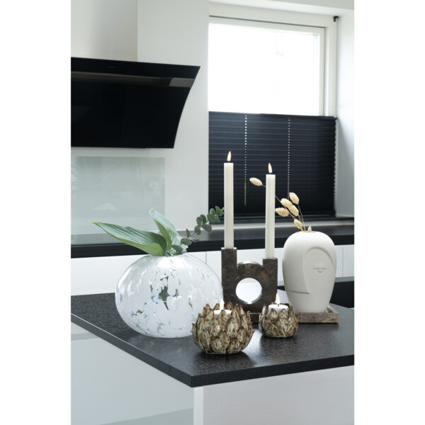 Vaza bej nisipiu din ceramica Face - imagine 4