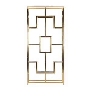 Dulap auriu din inox si sticla 230cm Magnus
