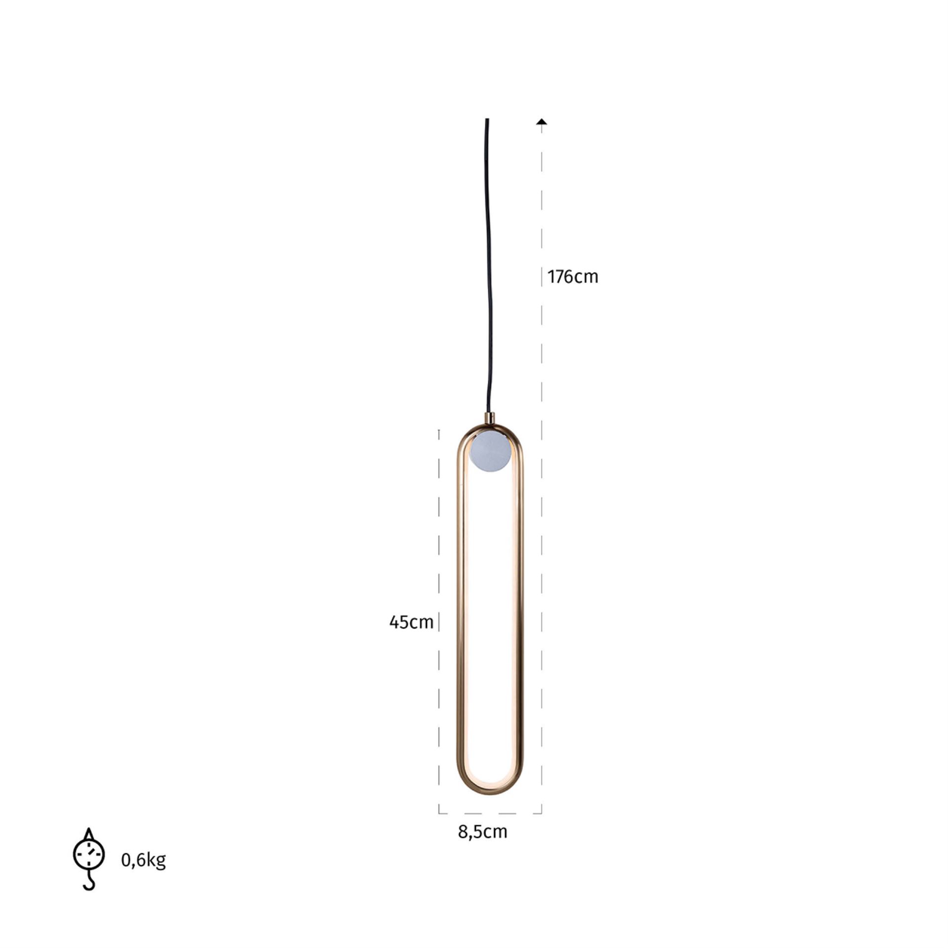 Pendul auriu din aluminiu din fier Mavey - imagine 3