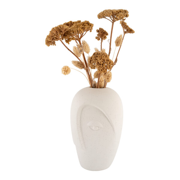 Vaza bej nisipiu din ceramica Face - imagine 2