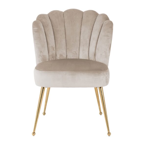 Scaun dining bej/auriu din catifea Pippa - imagine 3