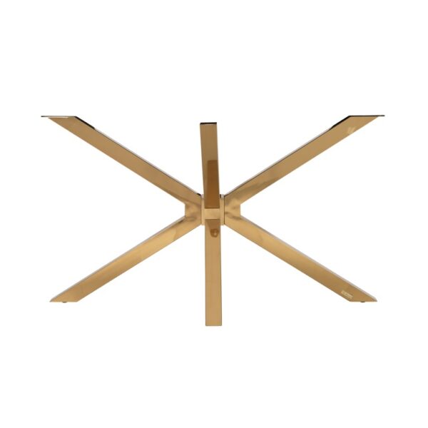 Masa dining maro/aurie din marmura si metal 200 cm Athos - imagine 2