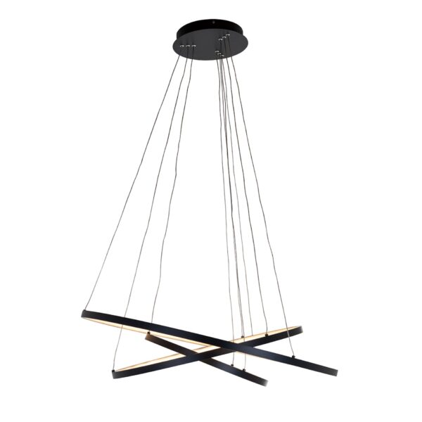 Lustra neagra din aluminiu Amira