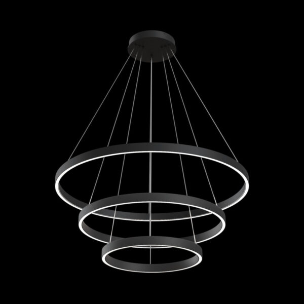 Lustră neagră Rim L100B4K - imagine 7