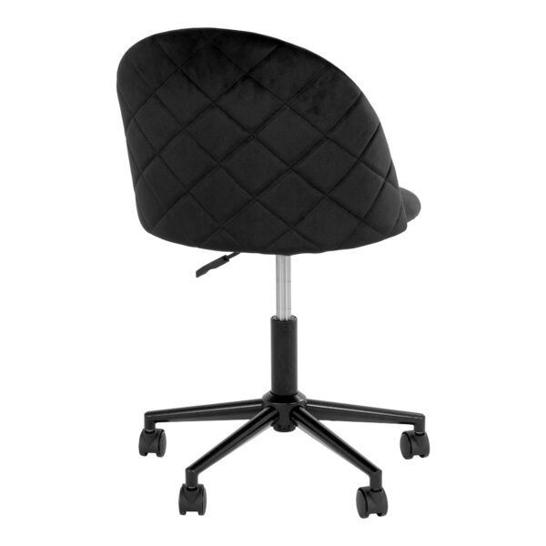 Scaun de birou negru din catifea Geneve - imagine 5