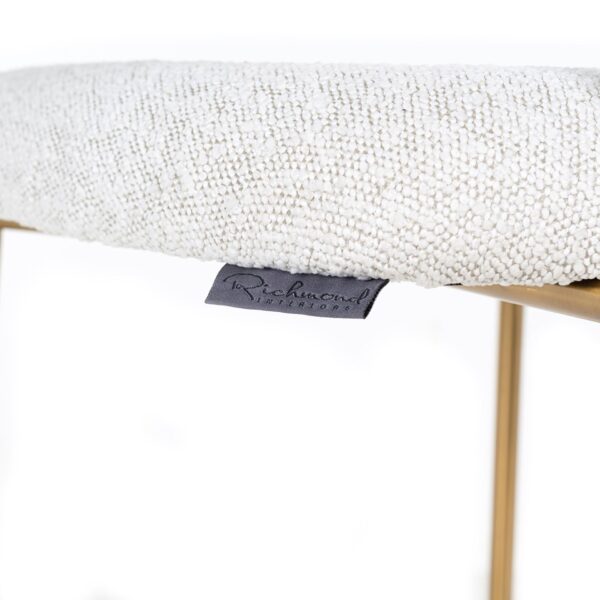 Scaun de bar textil alb H96,5cm Xenia - imagine 6