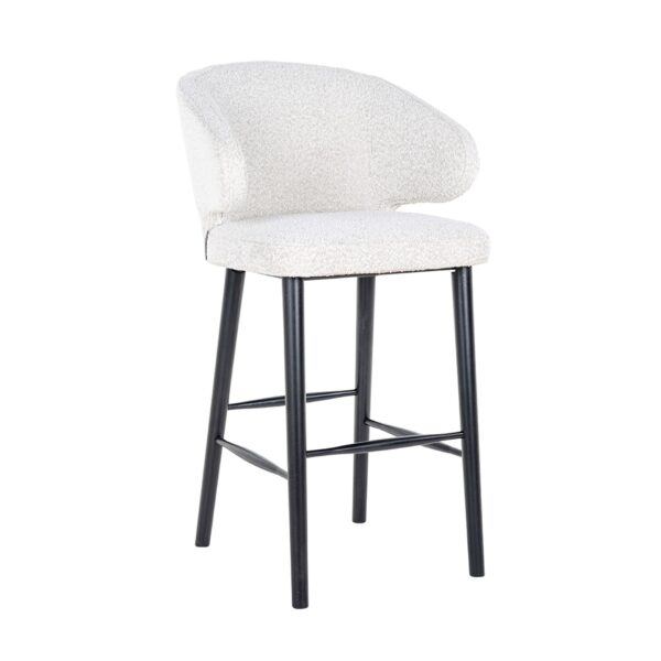 Scaun de bar boucle alb H106cm Indigo