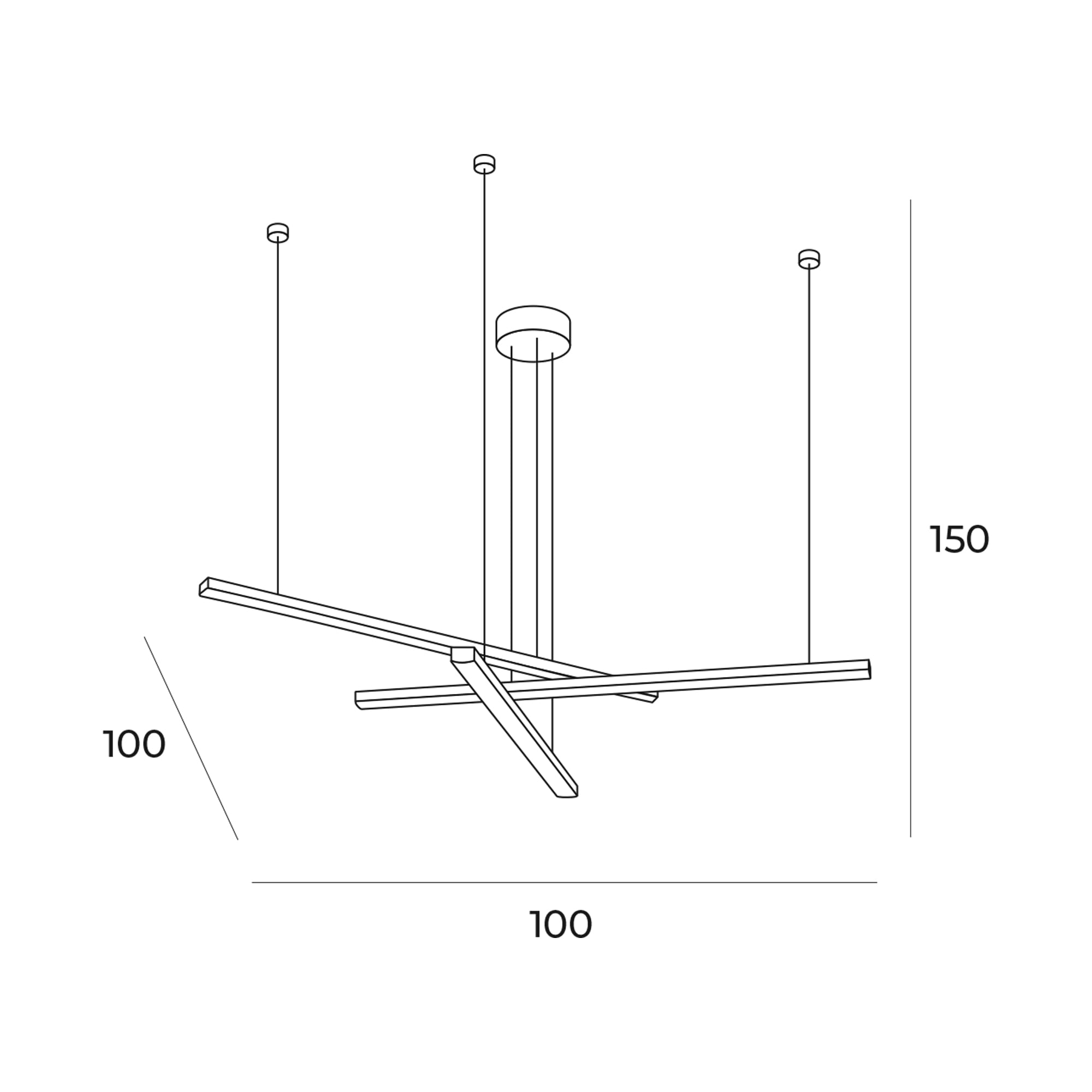 Lustra aurie din metal Dimmable - imagine 2