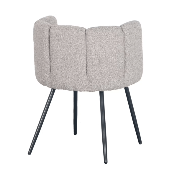 Set 2 scaune dining din boucle gri deschis High - imagine 3