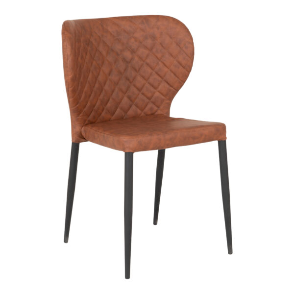 Scaun dining din piele ecologica maro Pisa