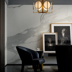 Lustra aurie din metal Marmo